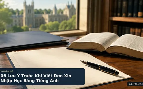 06 Lưu Ý Trước Khi Viết Đơn Xin Nhập Học Bằng Tiếng Anh