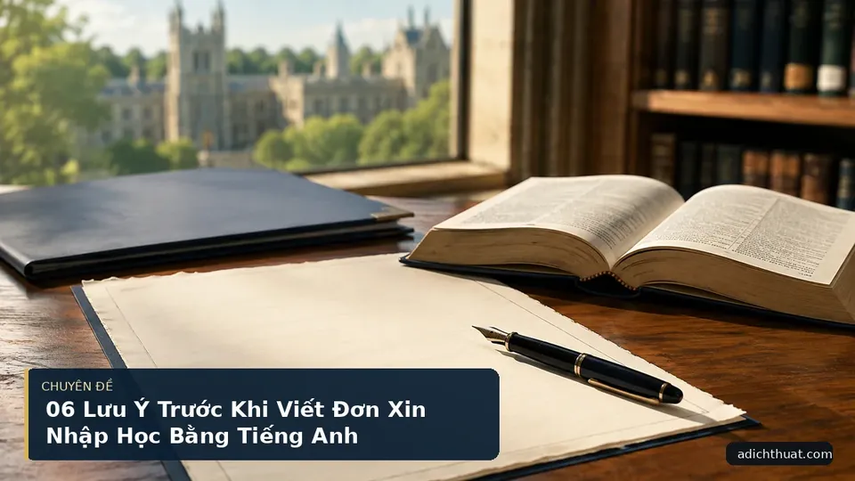 06 Lưu Ý Trước Khi Viết Đơn Xin Nhập Học Bằng Tiếng Anh