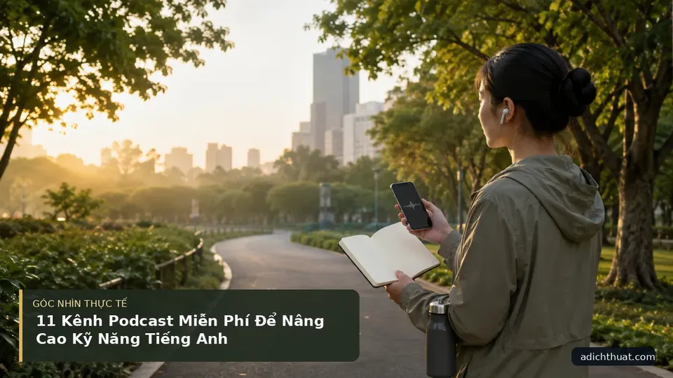 Chi tiết minh họa dịch thuật trong bài 11 Kênh Podcast Miễn Phí Để Nâng Cao Kỹ Năng Tiếng Anh