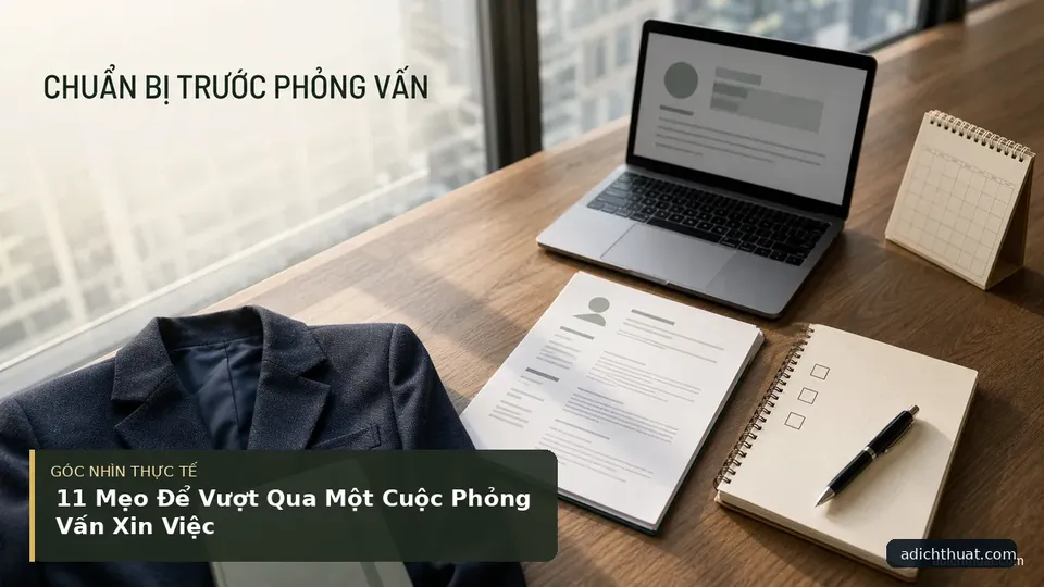 Chi tiết minh họa dịch thuật trong bài 11 Mẹo Để Vượt Qua Một Cuộc Phỏng Vấn Xin Việc