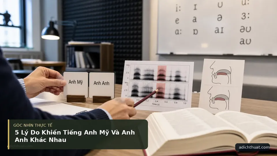 Chi tiết minh họa dịch thuật trong bài 5 Lý Do Khiến Tiếng Anh Mỹ Và Anh Anh Khác Nhau