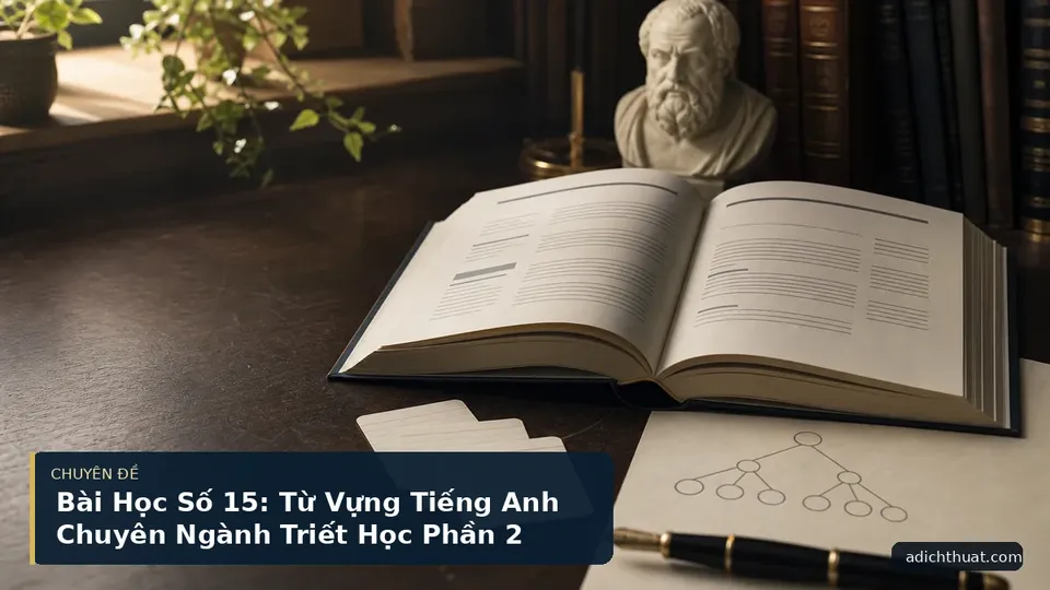 Bài Học Số 15: Từ Vựng Tiếng Anh Chuyên Ngành Triết Học Phần 2