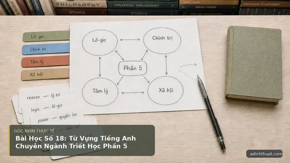 Chi tiết minh họa dịch thuật trong bài Bài Học Số 18: Từ Vựng Tiếng Anh Chuyên Ngành Triết Học Phần 5