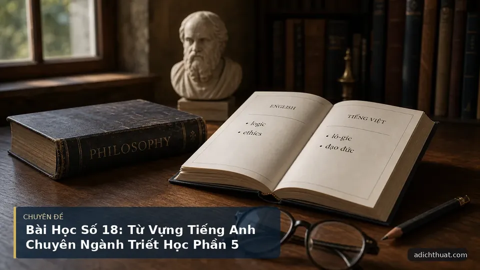 Bài Học Số 18: Từ Vựng Tiếng Anh Chuyên Ngành Triết Học Phần 5