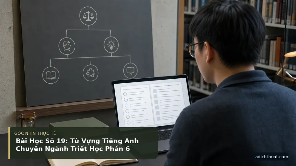 Chi tiết minh họa dịch thuật trong bài Bài Học Số 19: Từ Vựng Tiếng Anh Chuyên Ngành Triết Học Phần 6