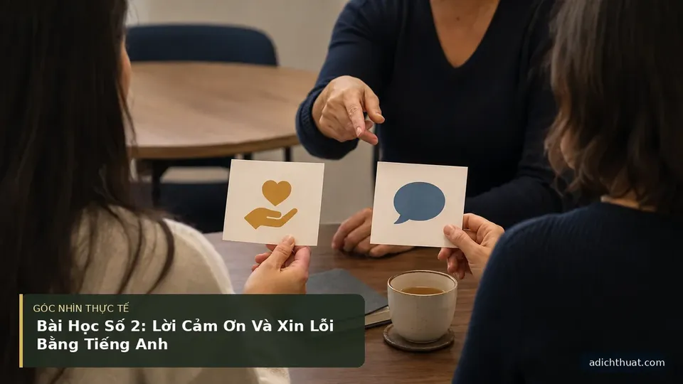 Chi tiết minh họa dịch thuật trong bài Bài Học Số 2: Lời Cảm Ơn Và Xin Lỗi Bằng Tiếng Anh