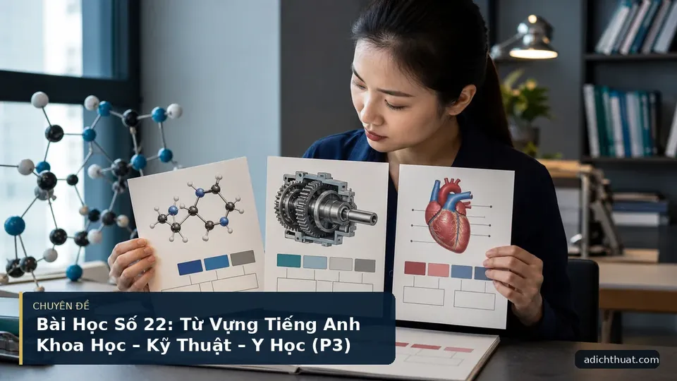 Bài Học Số 22: Từ Vựng Tiếng Anh Khoa Học – Kỹ Thuật – Y Học (P3)