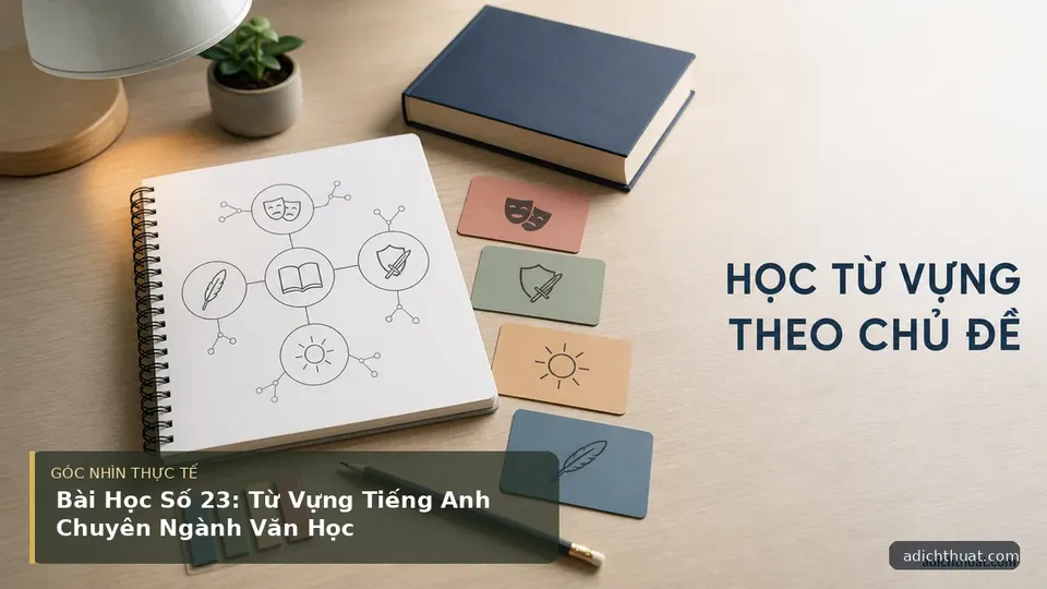 Chi tiết minh họa dịch thuật trong bài Bài Học Số 23: Từ Vựng Tiếng Anh Chuyên Ngành Văn Học