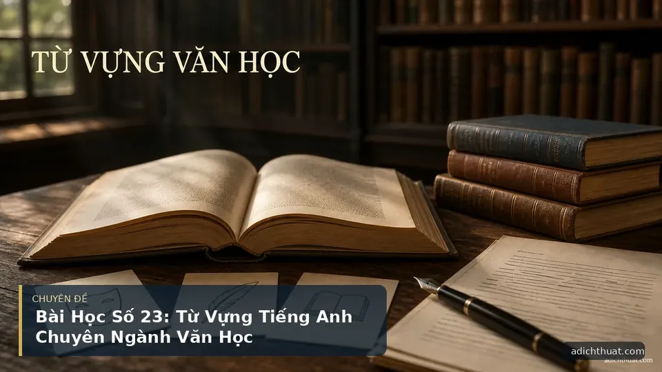 Bài Học Số 23: Từ Vựng Tiếng Anh Chuyên Ngành Văn Học
