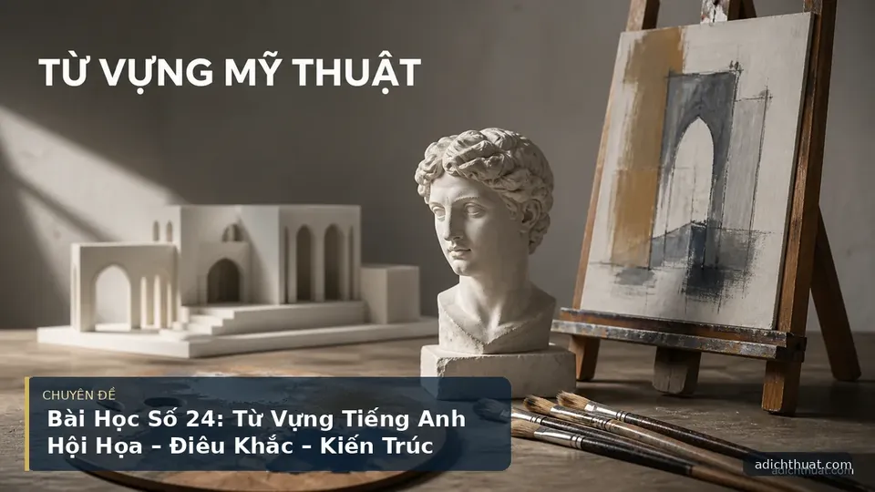 Bài Học Số 24: Từ Vựng Tiếng Anh Hội Họa – Điêu Khắc – Kiến Trúc