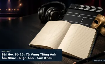 Bài Học Số 25: Từ Vựng Tiếng Anh Âm Nhạc – Điện Ảnh – Sân Khấu