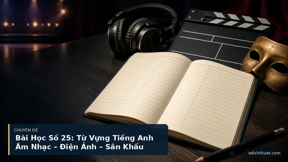 Bài Học Số 25: Từ Vựng Tiếng Anh Âm Nhạc – Điện Ảnh – Sân Khấu