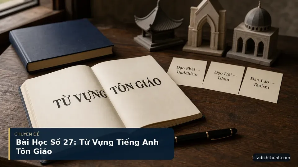 Bài Học Số 27: Từ Vựng Tiếng Anh Tôn Giáo