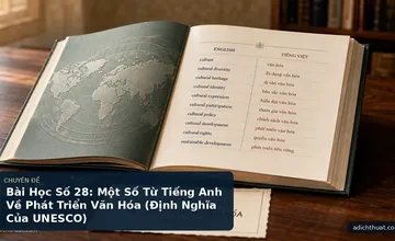 Bài Học Số 28: Một Số Từ Tiếng Anh Về Phát Triển Văn Hóa (Định Nghĩa Của UNESCO)
