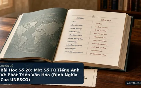 Bài Học Số 28: Một Số Từ Tiếng Anh Về Phát Triển Văn Hóa (Định Nghĩa Của UNESCO)