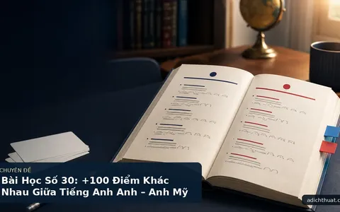Bài Học Số 30: +100 Điểm Khác Nhau Giữa Tiếng Anh Anh – Anh Mỹ