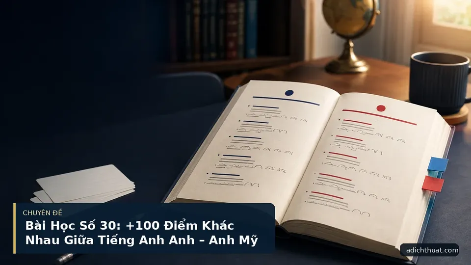 Bài Học Số 30: +100 Điểm Khác Nhau Giữa Tiếng Anh Anh – Anh Mỹ