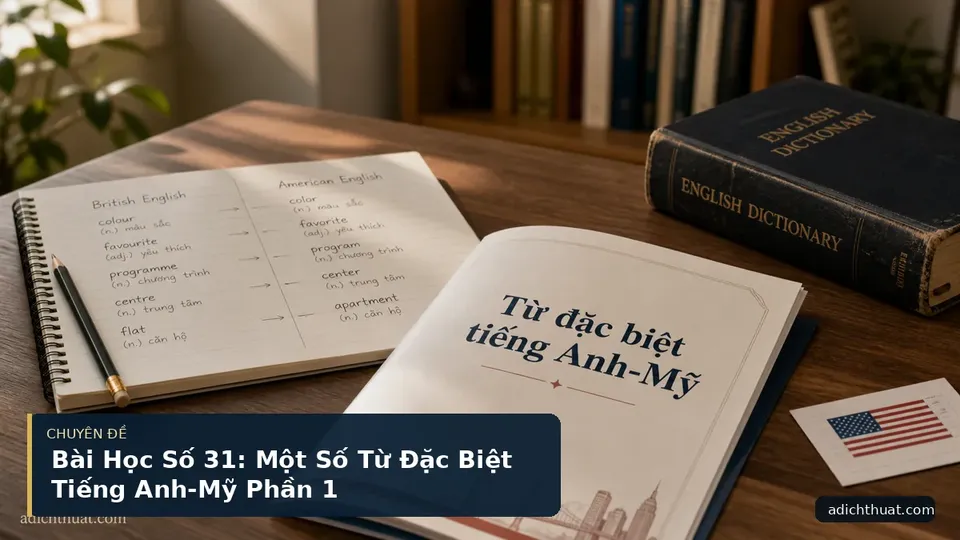 Bài Học Số 31: Một Số Từ Đặc Biệt Tiếng Anh-Mỹ Phần 1