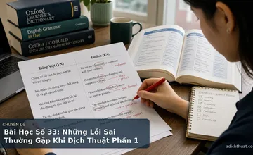 Bài Học Số 33: Những Lỗi Sai Thường Gặp Khi Dịch Thuật Phần 1
