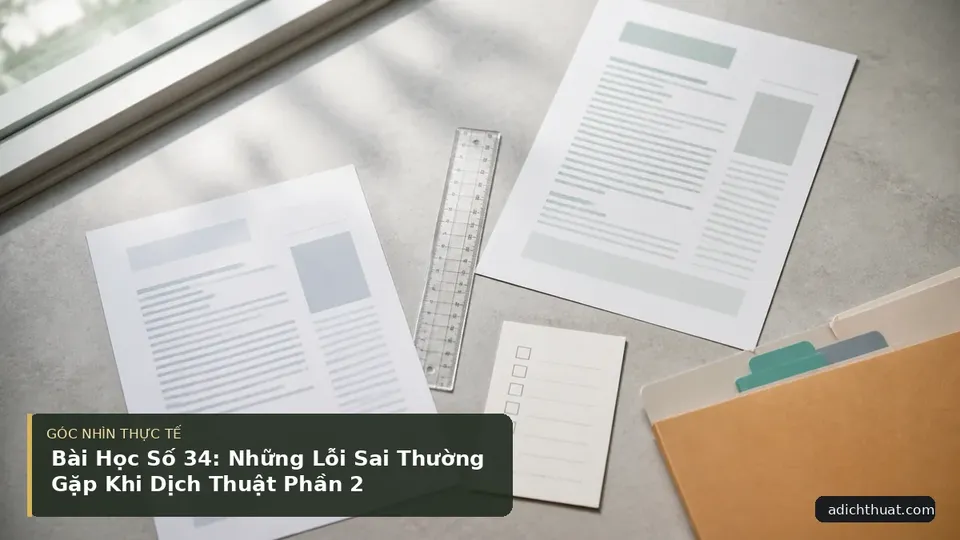 Chi tiết minh họa dịch thuật trong bài Bài Học Số 34: Những Lỗi Sai Thường Gặp Khi Dịch Thuật Phần 2