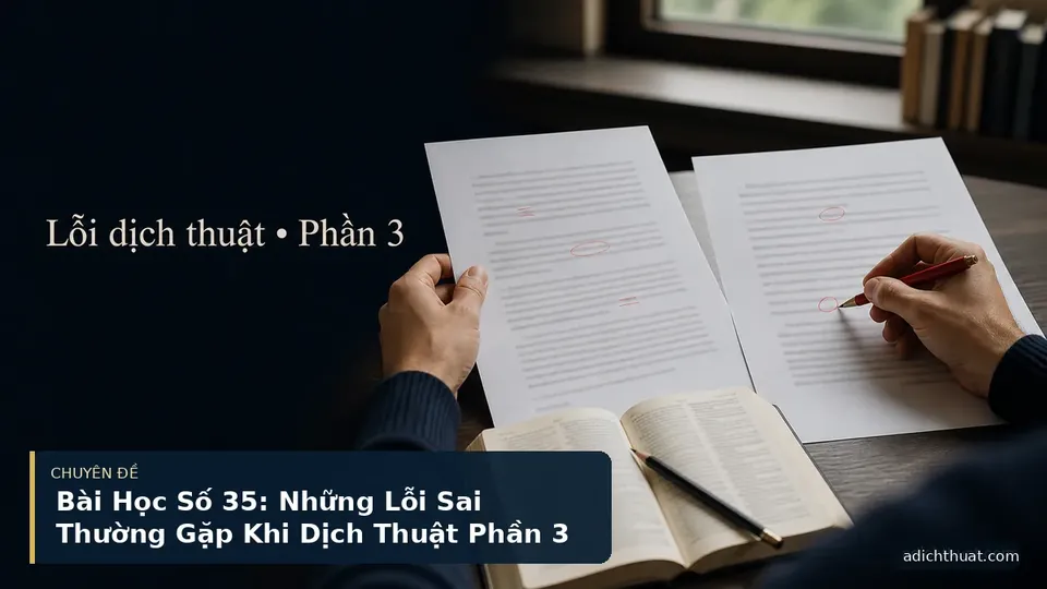 Bài Học Số 35: Những Lỗi Sai Thường Gặp Khi Dịch Thuật Phần 3
