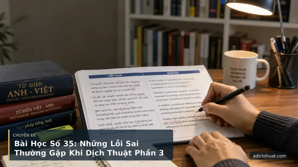 Bài Học Số 35: Những Lỗi Sai Thường Gặp Khi Dịch Thuật Phần 3 — hình minh họa dịch thuật