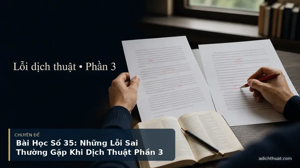 Bài Học Số 35: Những Lỗi Sai Thường Gặp Khi Dịch Thuật Phần 3 — hình minh họa dịch thuật