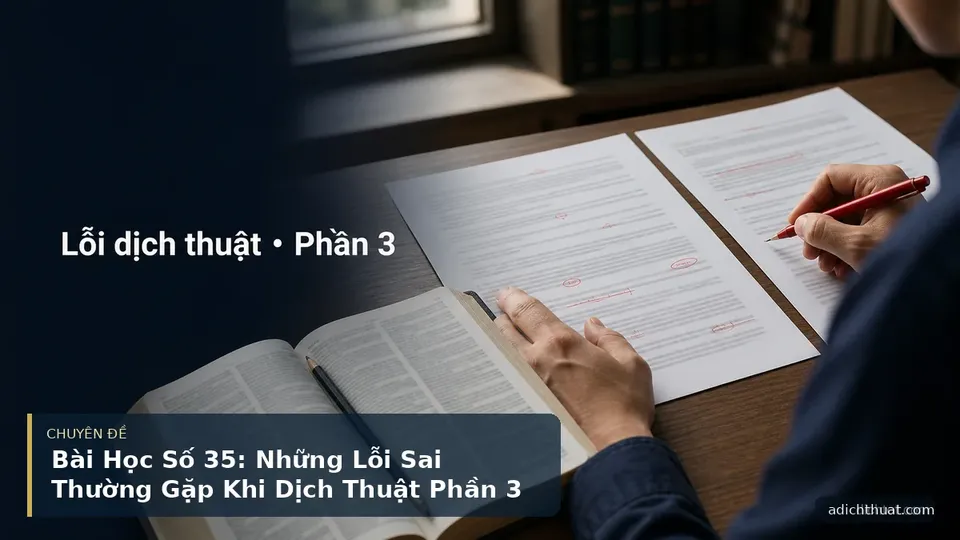 Bài Học Số 35: Những Lỗi Sai Thường Gặp Khi Dịch Thuật Phần 3 — hình minh họa dịch thuật