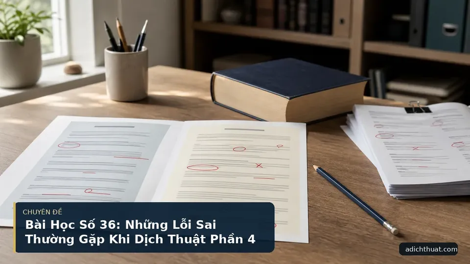 Bài Học Số 36: Những Lỗi Sai Thường Gặp Khi Dịch Thuật Phần 4