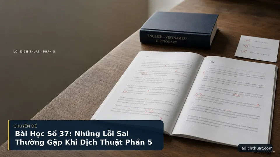 Bài Học Số 37: Những Lỗi Sai Thường Gặp Khi Dịch Thuật Phần 5