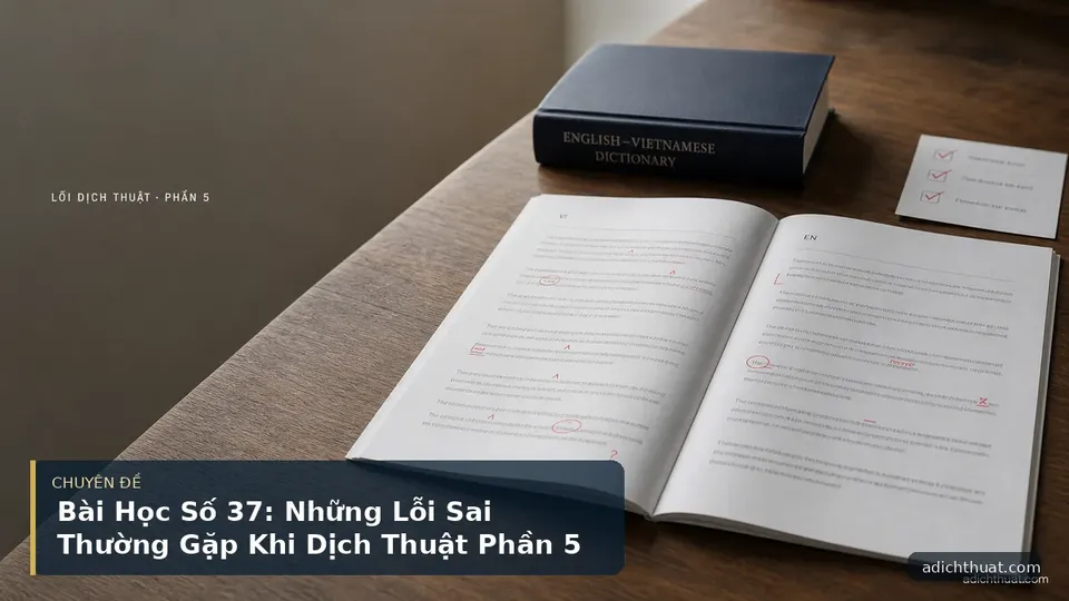 Bài Học Số 37: Những Lỗi Sai Thường Gặp Khi Dịch Thuật Phần 5 — hình minh họa dịch thuật