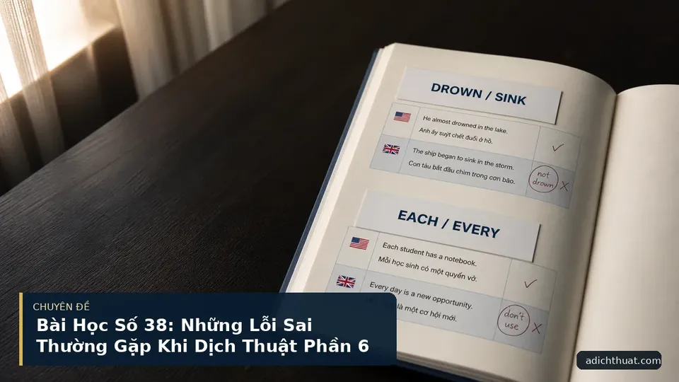 Bài Học Số 38: Những Lỗi Sai Thường Gặp Khi Dịch Thuật Phần 6