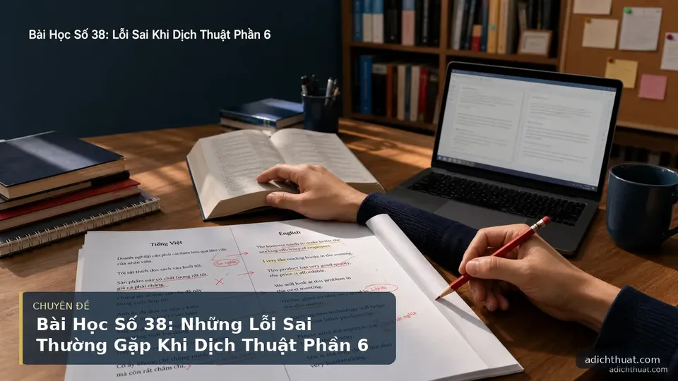 Bài Học Số 38: Những Lỗi Sai Thường Gặp Khi Dịch Thuật Phần 6 — hình minh họa dịch thuật
