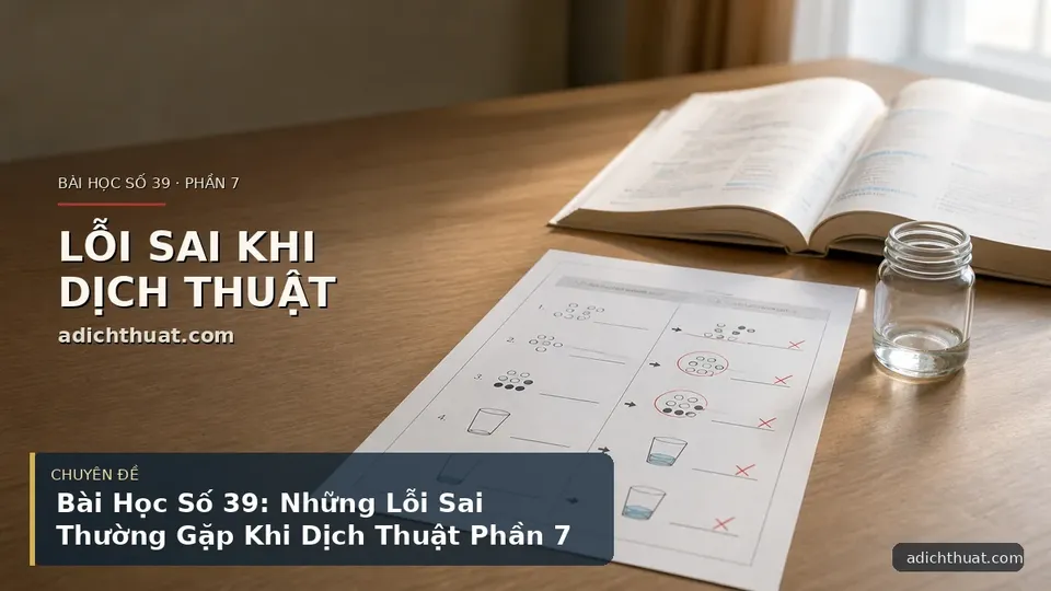 Bài Học Số 39: Những Lỗi Sai Thường Gặp Khi Dịch Thuật Phần 7