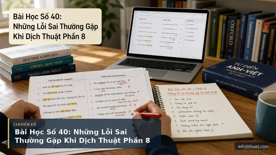 Bài Học Số 40: Những Lỗi Sai Thường Gặp Khi Dịch Thuật Phần 8 — hình minh họa dịch thuật