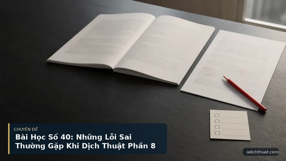Bài Học Số 40: Những Lỗi Sai Thường Gặp Khi Dịch Thuật Phần 8 — hình minh họa dịch thuật