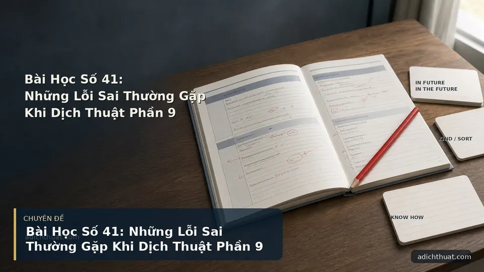 Bài Học Số 41: Những Lỗi Sai Thường Gặp Khi Dịch Thuật Phần 9