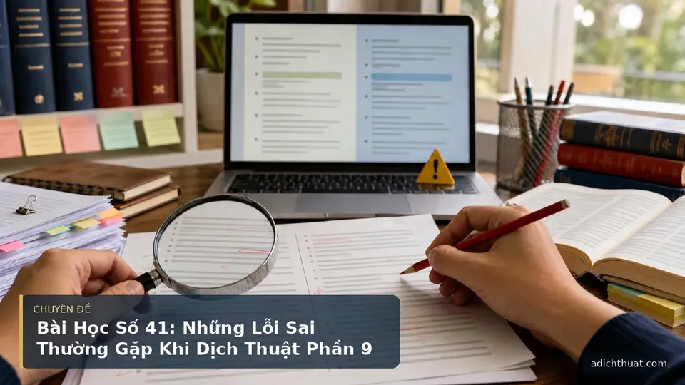 Bài Học Số 41: Những Lỗi Sai Thường Gặp Khi Dịch Thuật Phần 9 — hình minh họa dịch thuật
