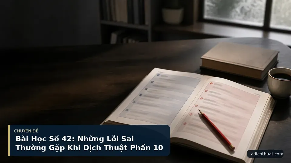 Bài Học Số 42: Những Lỗi Sai Thường Gặp Khi Dịch Thuật Phần 10