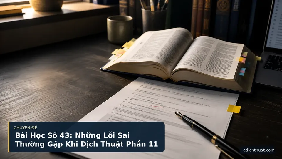 Bài Học Số 43: Những Lỗi Sai Thường Gặp Khi Dịch Thuật Phần 11