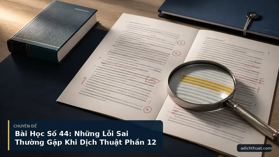 Bài Học Số 44: Những Lỗi Sai Thường Gặp Khi Dịch Thuật Phần 12