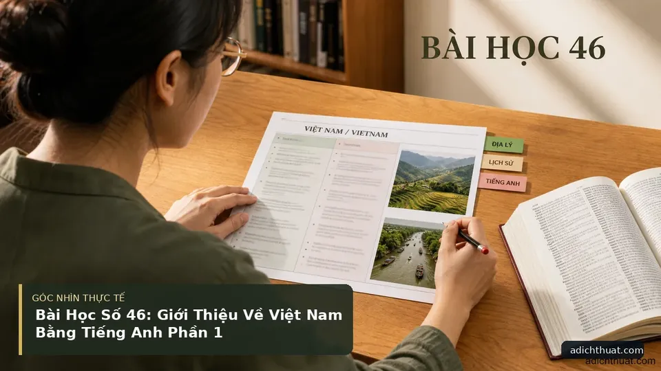Chi tiết minh họa dịch thuật trong bài Bài Học Số 46: Giới Thiệu Về Việt Nam Bằng Tiếng Anh Phần 1