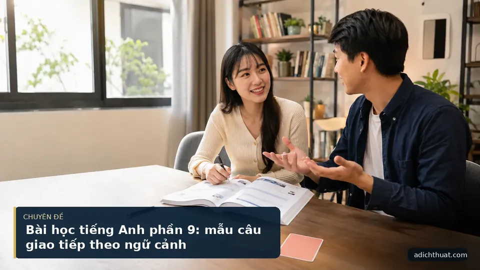 Bài học tiếng Anh phần 9: mẫu câu giao tiếp theo ngữ cảnh