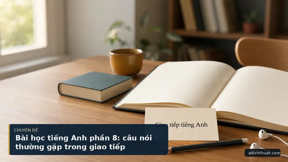Bài học tiếng Anh phần 8: câu nói thường gặp trong giao tiếp