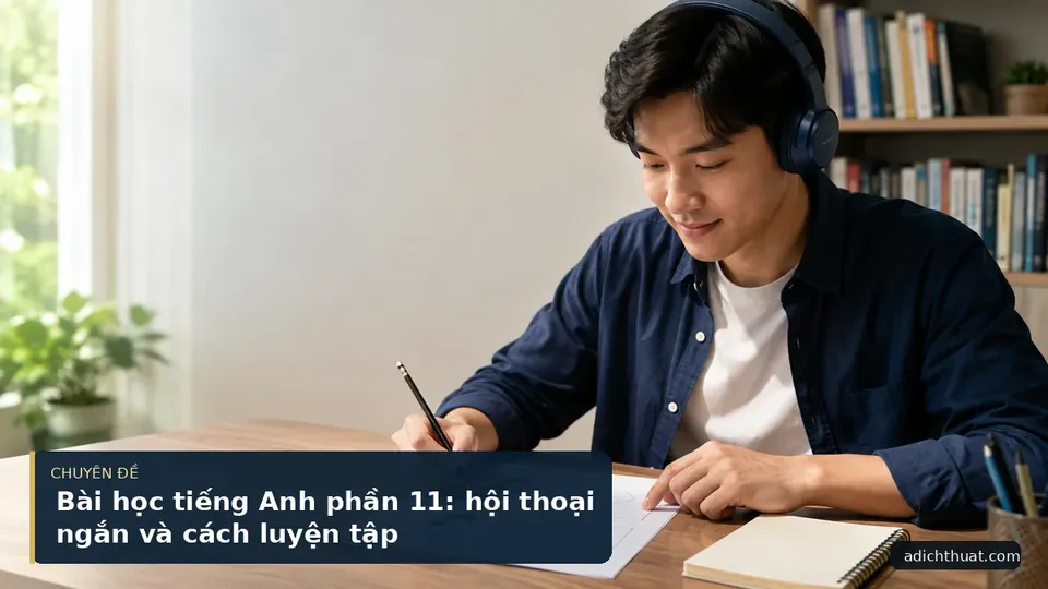 Bài học tiếng Anh phần 11: hội thoại ngắn và cách luyện tập