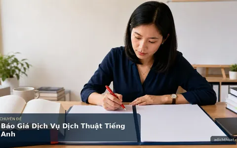 Báo Giá Dịch Vụ Dịch Thuật Tiếng Anh