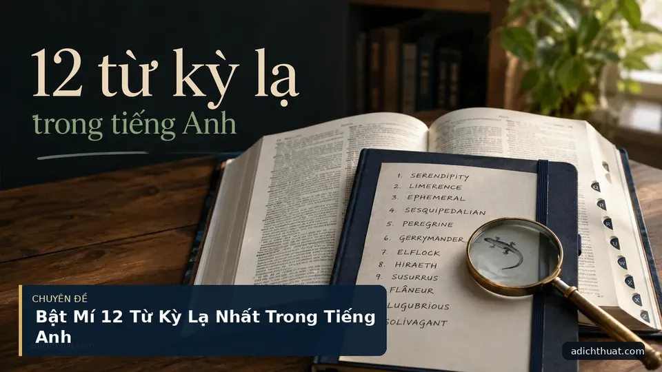 Bật Mí 12 Từ Kỳ Lạ Nhất Trong Tiếng Anh
