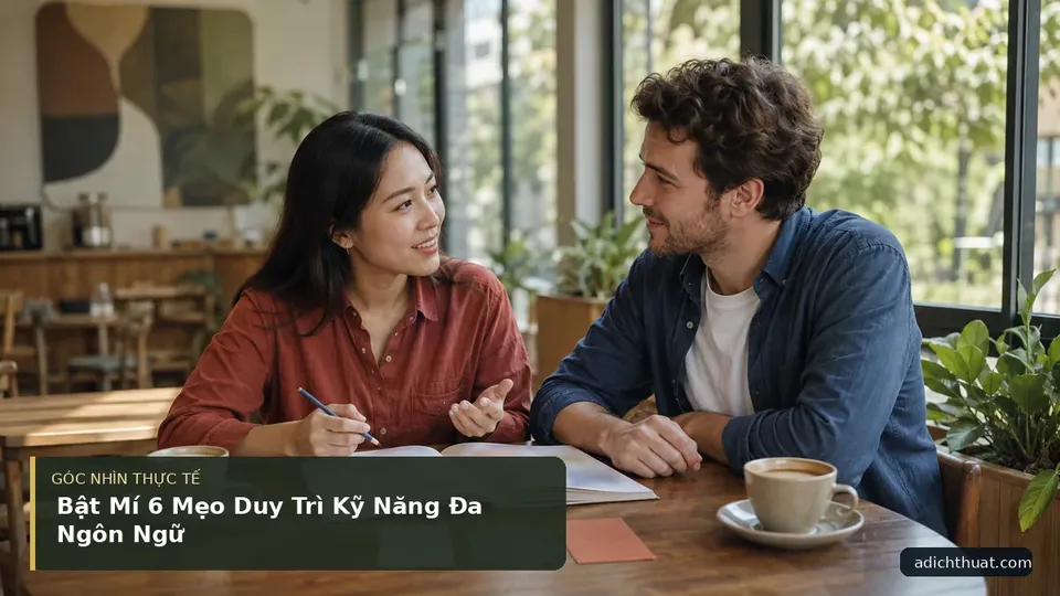 Chi tiết minh họa dịch thuật trong bài Bật Mí 6 Mẹo Duy Trì Kỹ Năng Đa Ngôn Ngữ