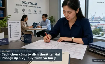 Cách chọn công ty dịch thuật tại Hải Phòng: dịch vụ, quy trình và lưu ý