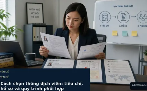 Cách chọn thông dịch viên: tiêu chí, hồ sơ và quy trình phối hợp